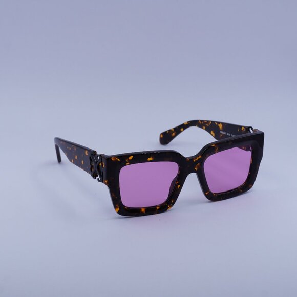 Off-White OERI14D MYSTIC 6030 Sunglasses Havana Square Frame, Pink Lenses - Picture 1 of 10